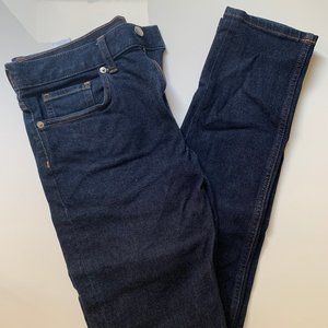 Everlane Uniform, "The Performance Jean," Skinny Fit, 30X34, Dark Indigo